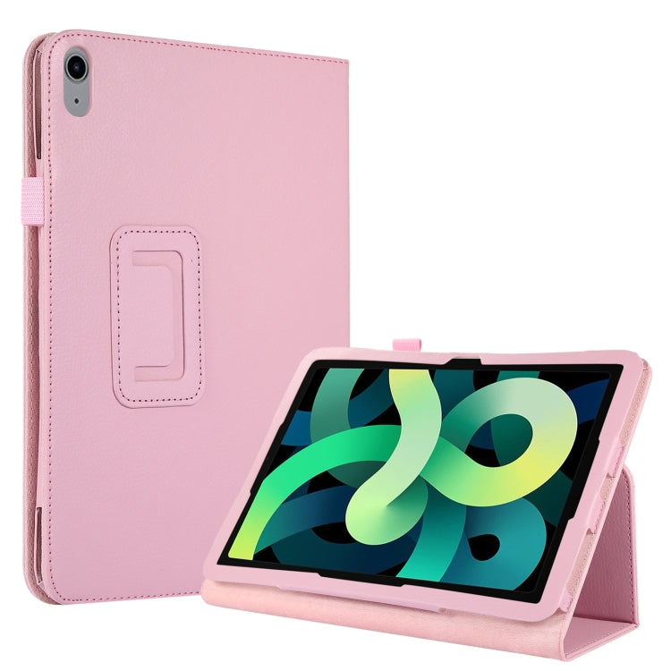 For iPad 10th Gen 10.9 2022 Litchi Texture Leather Smart Tablet Case with Holder