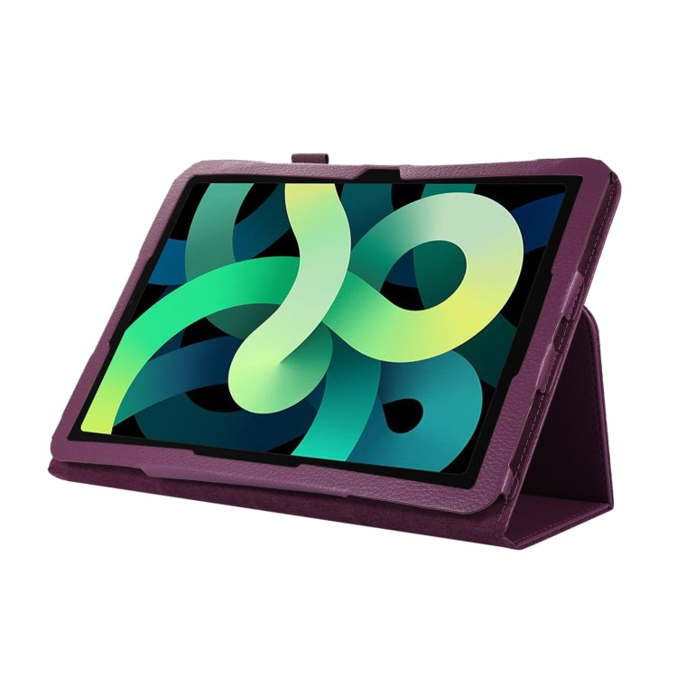 For iPad 10th Gen 10.9 2022 Litchi Texture Leather Smart Tablet Case with Holder