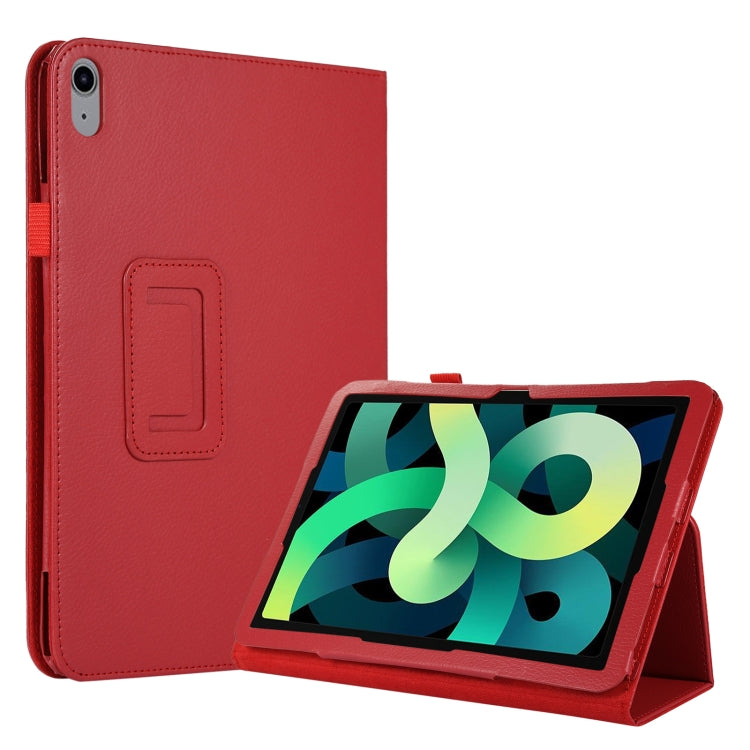 For iPad 10th Gen 10.9 2022 Litchi Texture Leather Smart Tablet Case with Holder