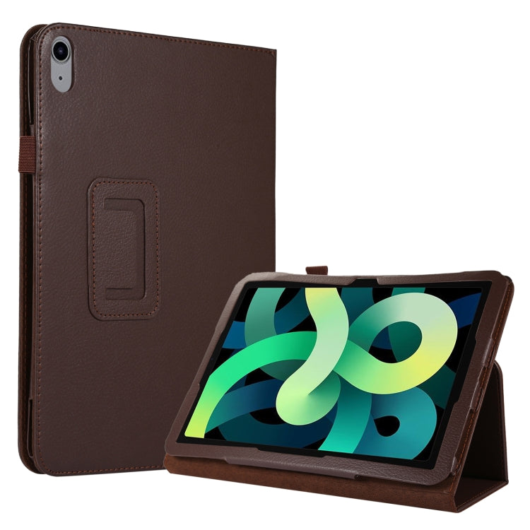 For iPad 10th Gen 10.9 2022 Litchi Texture Leather Smart Tablet Case with Holder