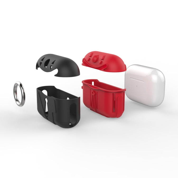 For AirPods Pro Anti-fall Joker Shape Protective Case with Carabiner