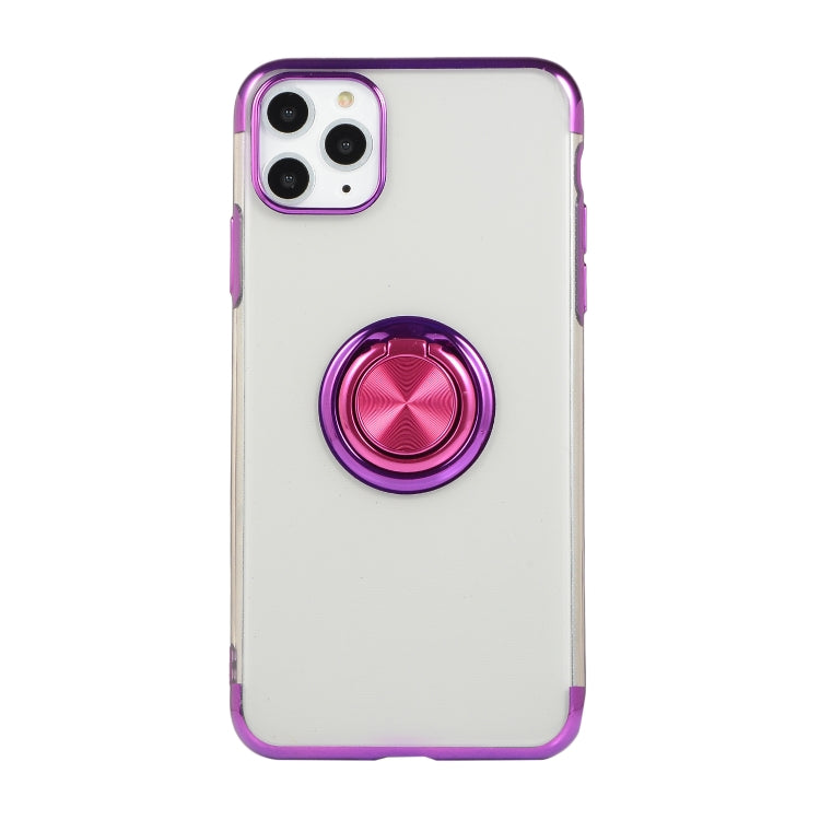 For iPhone 11 Electroplating TPU Protective Case with Ring Holder