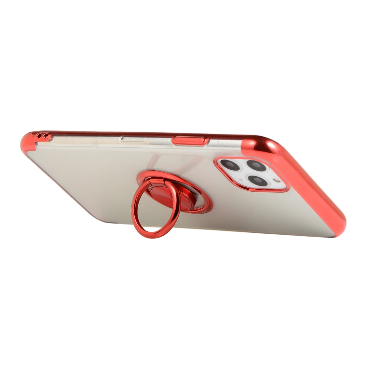 For iPhone 11 Electroplating TPU Protective Case with Ring Holder