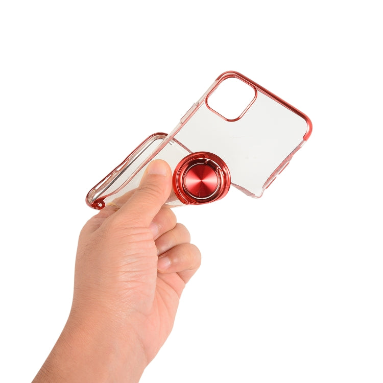 For iPhone 11 Electroplating TPU Protective Case with Ring Holder