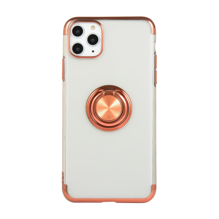 For iPhone 11 Pro Electroplating TPU Protective Case with Ring Holder