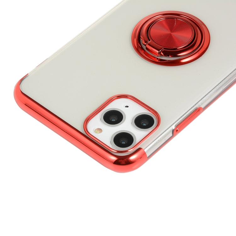 For iPhone 11 Pro Electroplating TPU Protective Case with Ring Holder