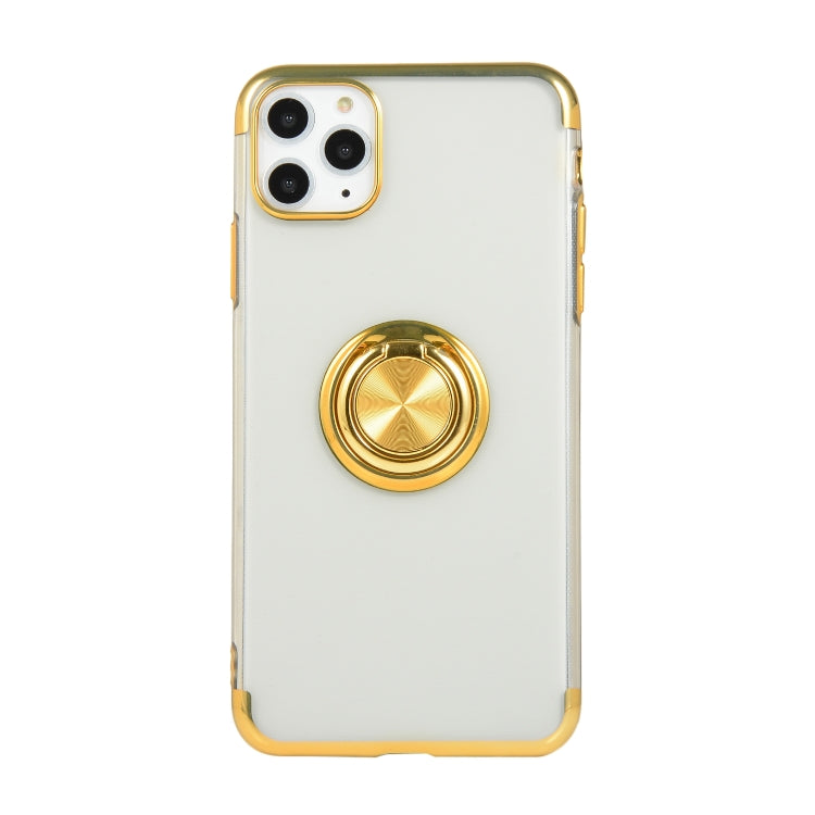For iPhone 11 Pro Electroplating TPU Protective Case with Ring Holder