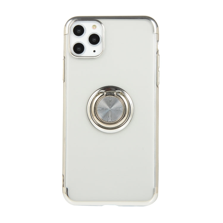 For iPhone 11 Pro Max Electroplating TPU Protective Case with Ring Holder