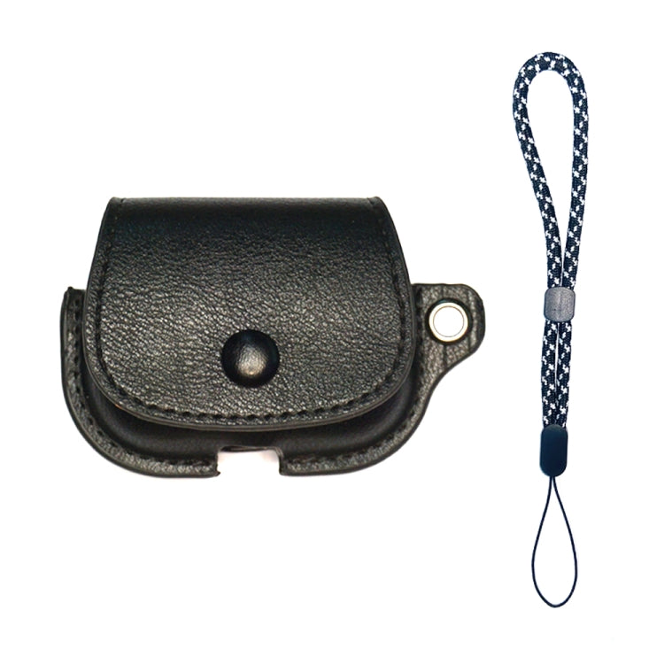 For AirPods 3 Backpack Style PU Leather Earphone Protective Case with Lanyard