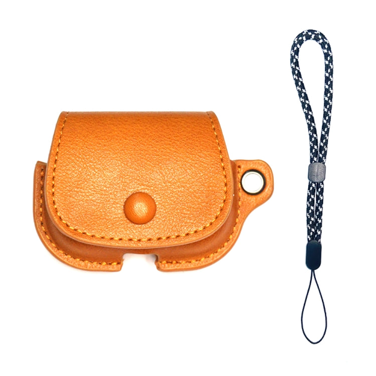 For AirPods 3 Backpack Style PU Leather Earphone Protective Case with Lanyard