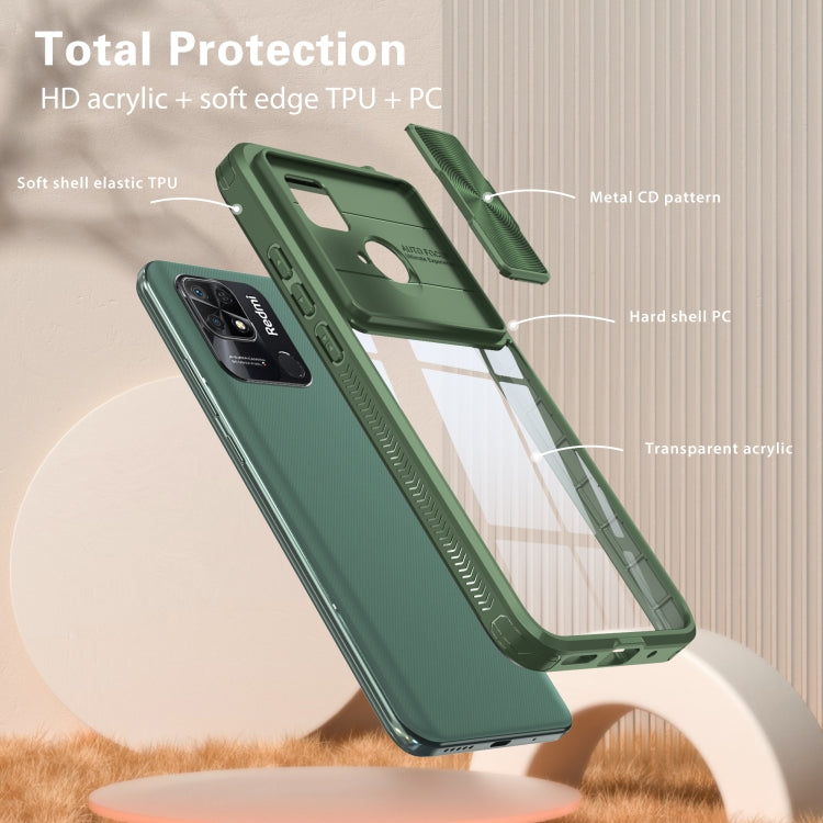 For Xiaomi Redmi 10C Full Body Sliding Camshield Phone Case