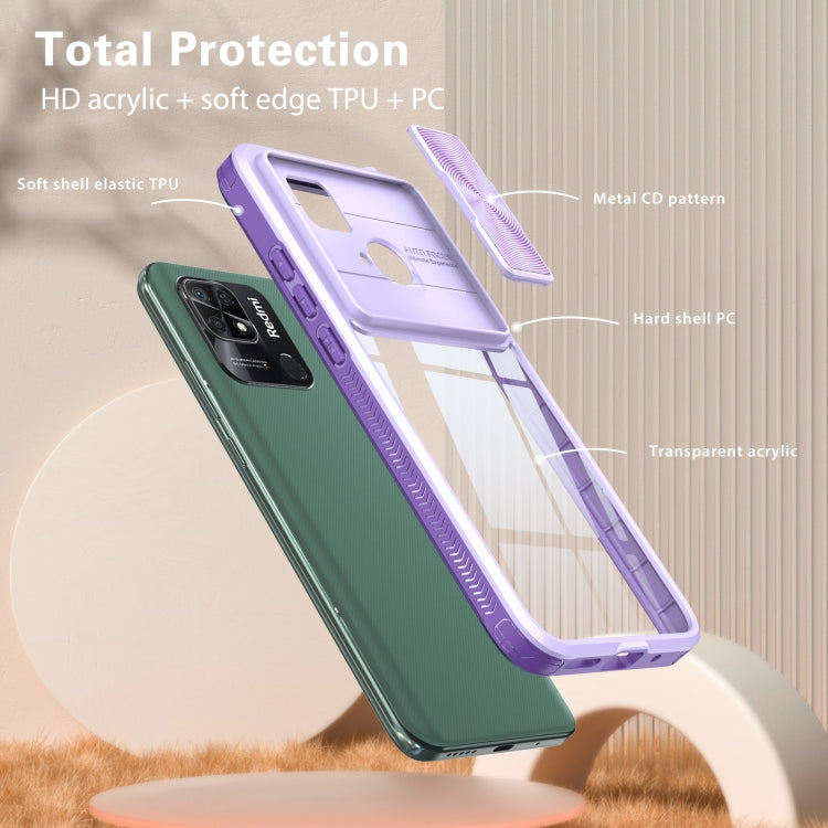 For Xiaomi Redmi 10C Full Body Sliding Camshield Phone Case