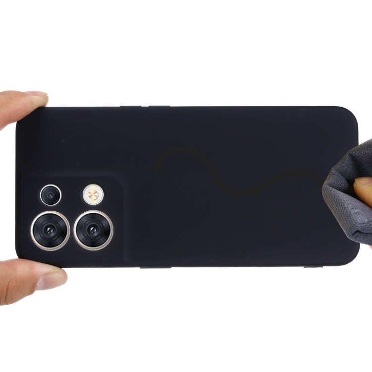 For OPPO Reno8 5G Solid Color Liquid Silicone Dropproof Full Coverage Protective Case