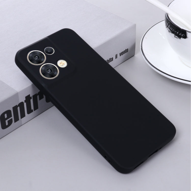 For OPPO Reno8 5G Solid Color Liquid Silicone Dropproof Full Coverage Protective Case