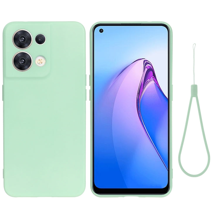 For OPPO Reno8 5G Solid Color Liquid Silicone Dropproof Full Coverage Protective Case