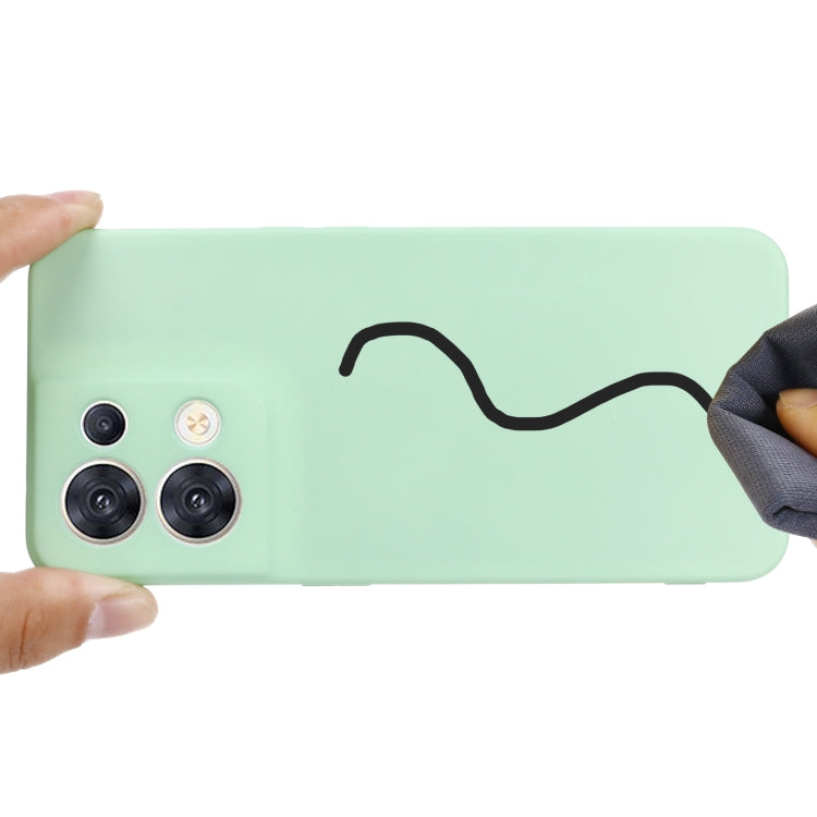 For OPPO Reno8 5G Solid Color Liquid Silicone Dropproof Full Coverage Protective Case