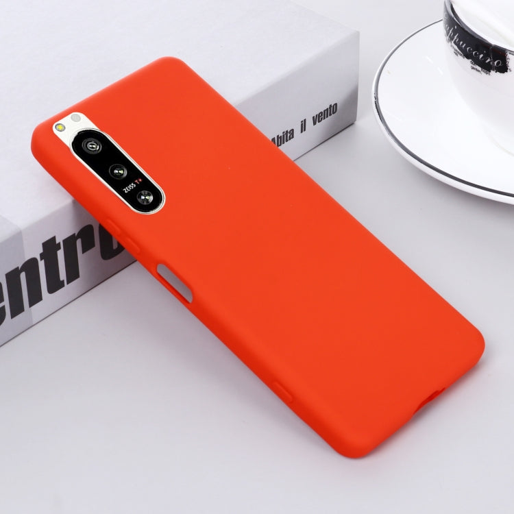 For Sony Xperia 5 IV Solid Color Liquid Silicone Dropproof Full Coverage Protective Case