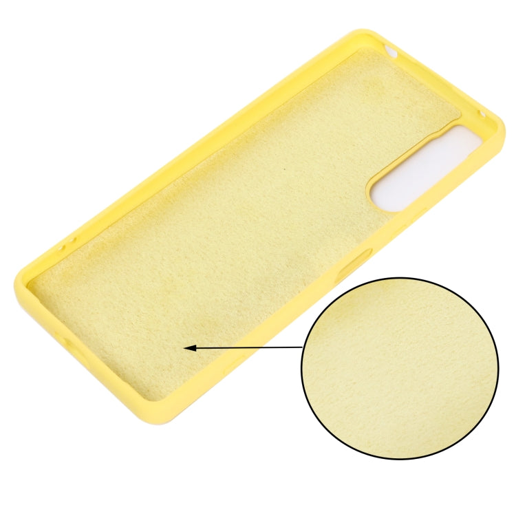 For Sony Xperia 5 IV Solid Color Liquid Silicone Dropproof Full Coverage Protective Case