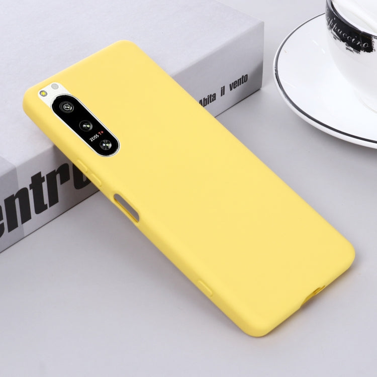 For Sony Xperia 5 IV Solid Color Liquid Silicone Dropproof Full Coverage Protective Case