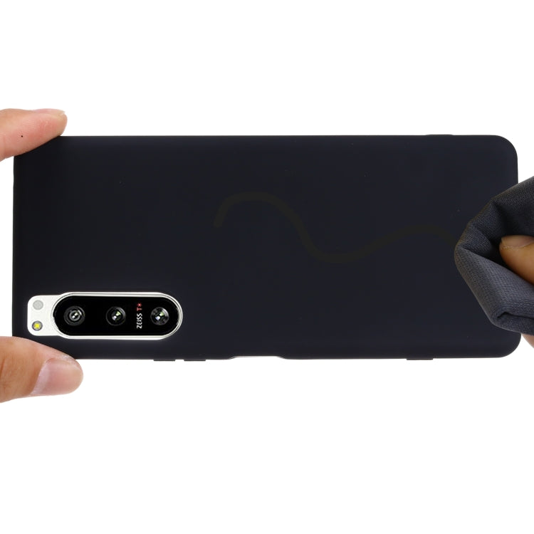 For Sony Xperia 5 IV Solid Color Liquid Silicone Dropproof Full Coverage Protective Case