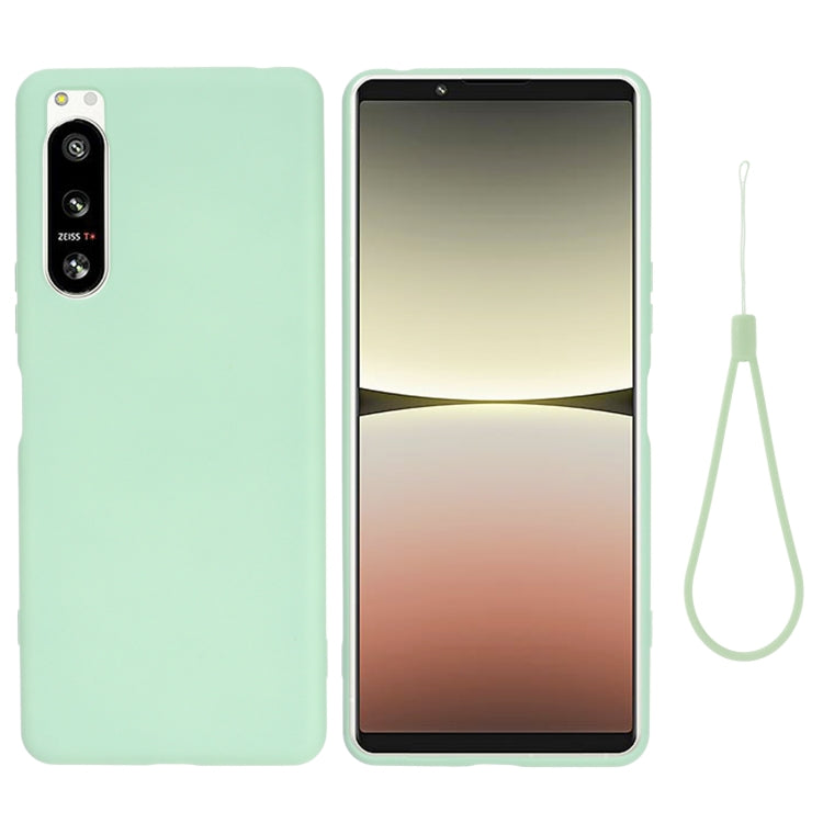 For Sony Xperia 5 IV Solid Color Liquid Silicone Dropproof Full Coverage Protective Case