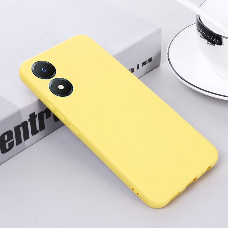 For Vivo Y02S 4G Solid Color Liquid Silicone Dropproof Full Coverage Protective Case