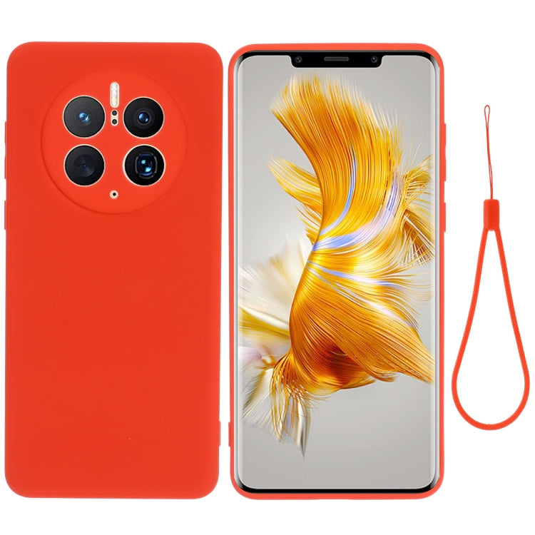 For Huawei Mate 50 Pro Solid Color Liquid Silicone Dropproof Full Coverage Protective Case