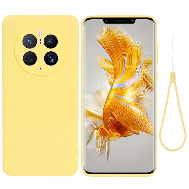 For Huawei Mate 50 Pro Solid Color Liquid Silicone Dropproof Full Coverage Protective Case