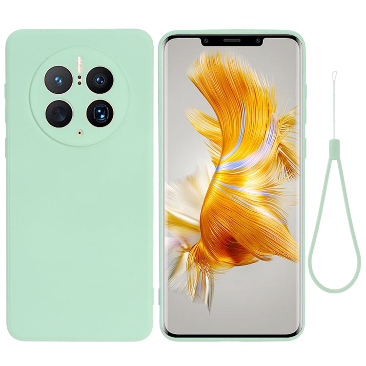 For Huawei Mate 50 Pro Solid Color Liquid Silicone Dropproof Full Coverage Protective Case