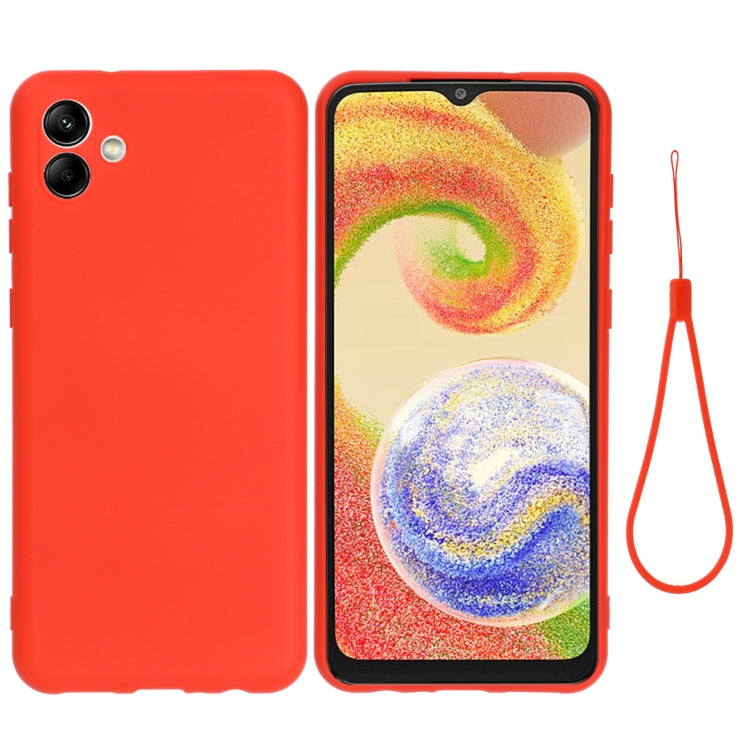 For Samsung Galaxy A04 Solid Color Liquid Silicone Dropproof Full Coverage Protective Case