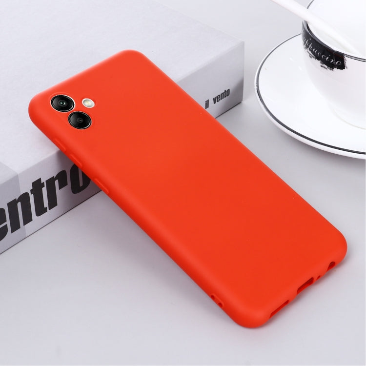 For Samsung Galaxy A04 Solid Color Liquid Silicone Dropproof Full Coverage Protective Case
