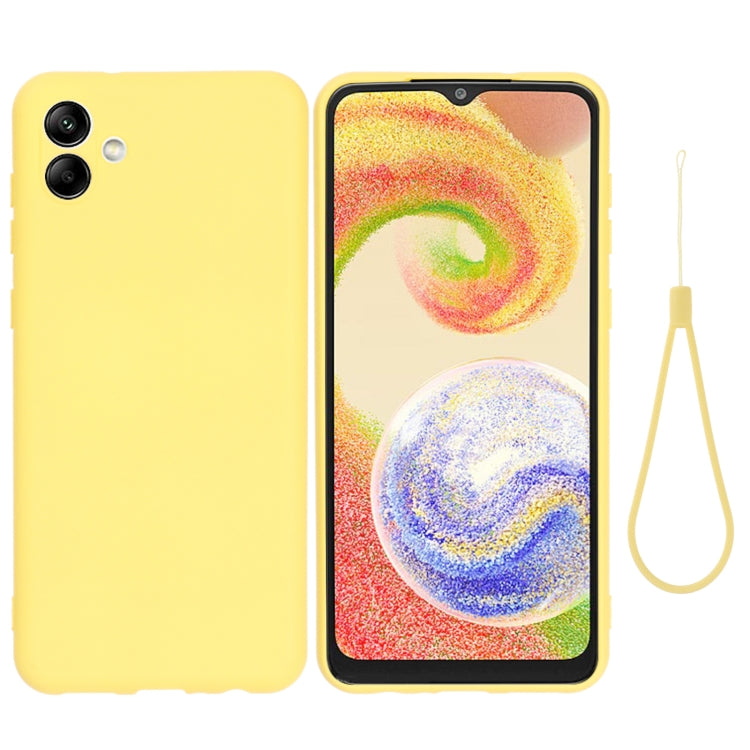 For Samsung Galaxy A04 Solid Color Liquid Silicone Dropproof Full Coverage Protective Case