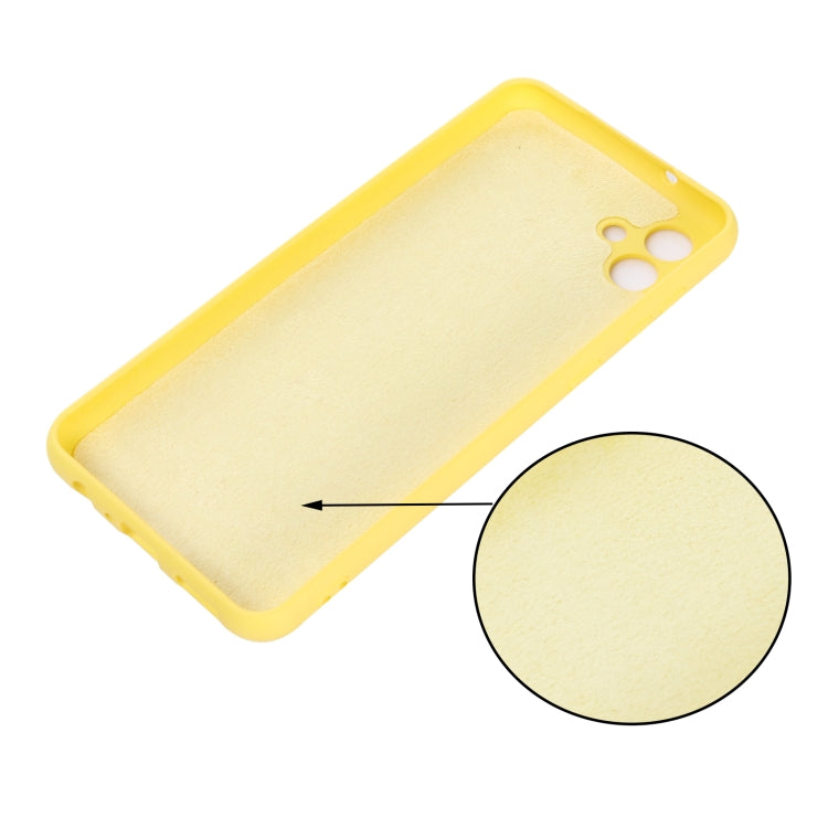 For Samsung Galaxy A04 Solid Color Liquid Silicone Dropproof Full Coverage Protective Case