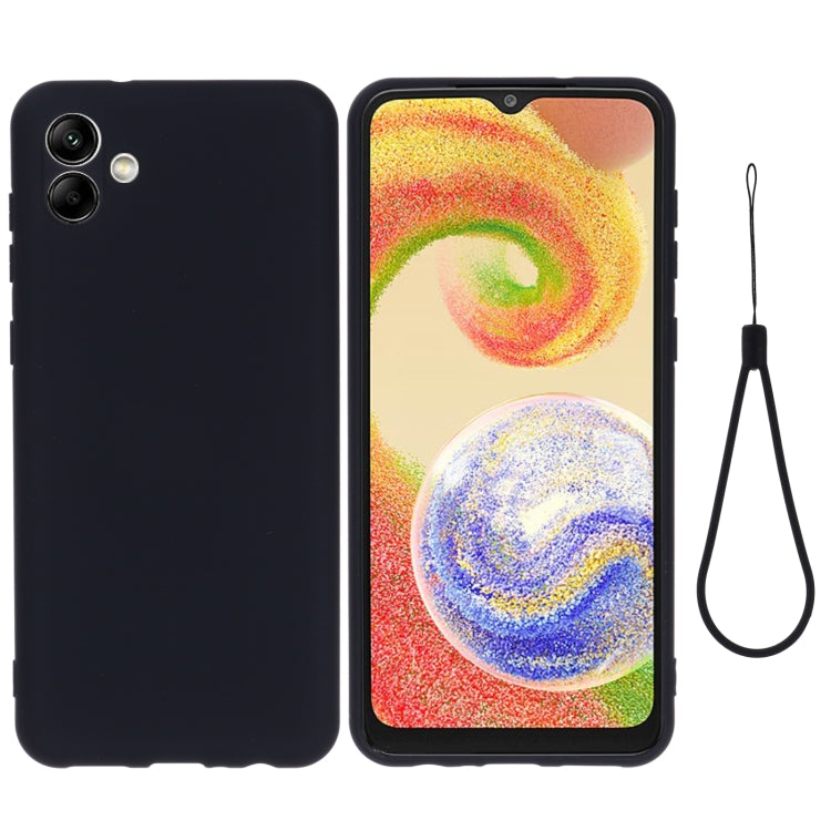 For Samsung Galaxy A04 Solid Color Liquid Silicone Dropproof Full Coverage Protective Case