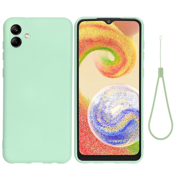 For Samsung Galaxy A04 Solid Color Liquid Silicone Dropproof Full Coverage Protective Case