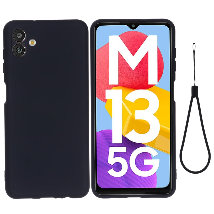 For Samsung Galaxy M13 5G Solid Color Liquid Silicone Dropproof Full Coverage Protective Case