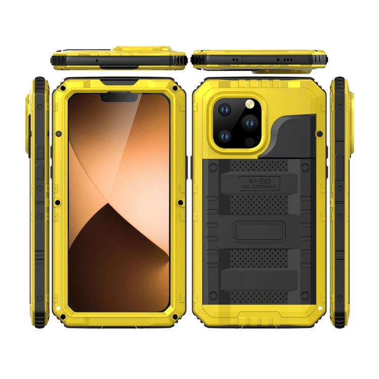 For iPhone 14 Pro Shockproof Waterproof Dustproof Metal + Silicone Phone Case