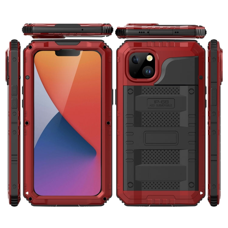 For iPhone 14 Shockproof Waterproof Dustproof Metal + Silicone Phone Case