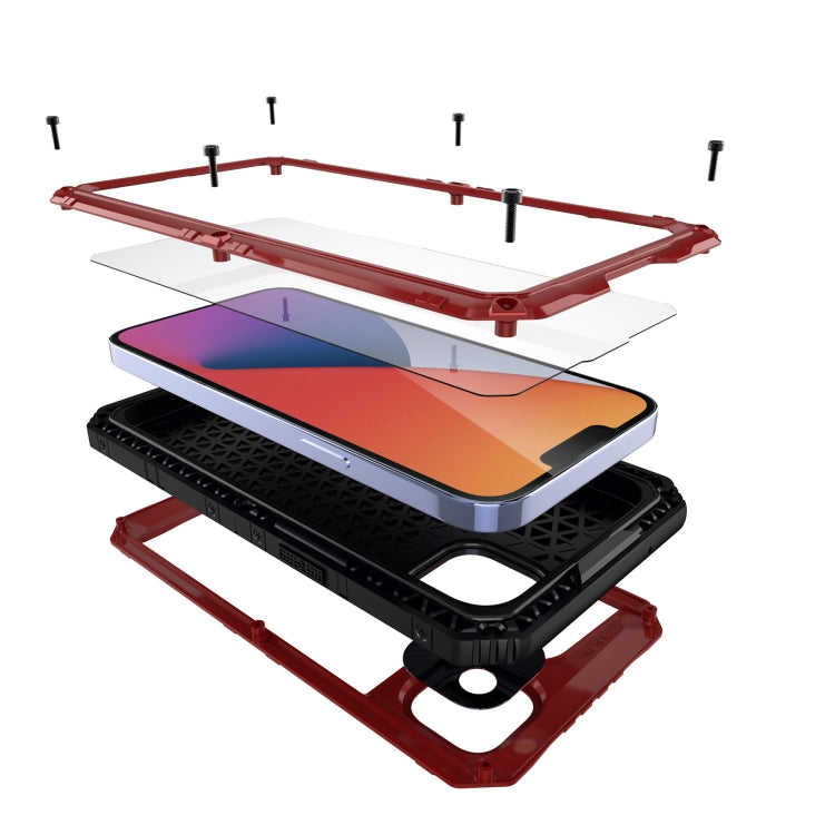 For iPhone 14 Shockproof Waterproof Dustproof Metal + Silicone Phone Case