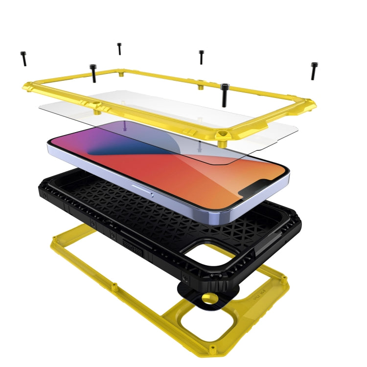 For iPhone 14 Shockproof Waterproof Dustproof Metal + Silicone Phone Case