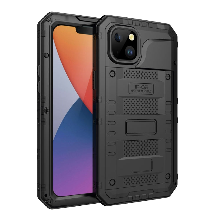 For iPhone 14 Plus Shockproof Waterproof Dustproof Metal + Silicone Phone Case