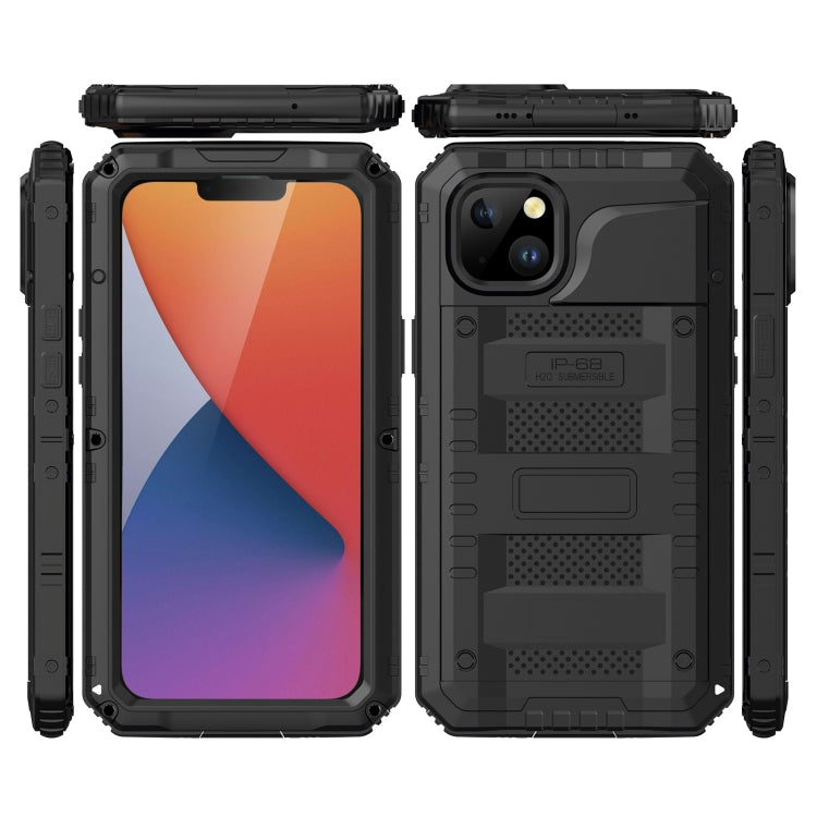 For iPhone 14 Plus Shockproof Waterproof Dustproof Metal + Silicone Phone Case