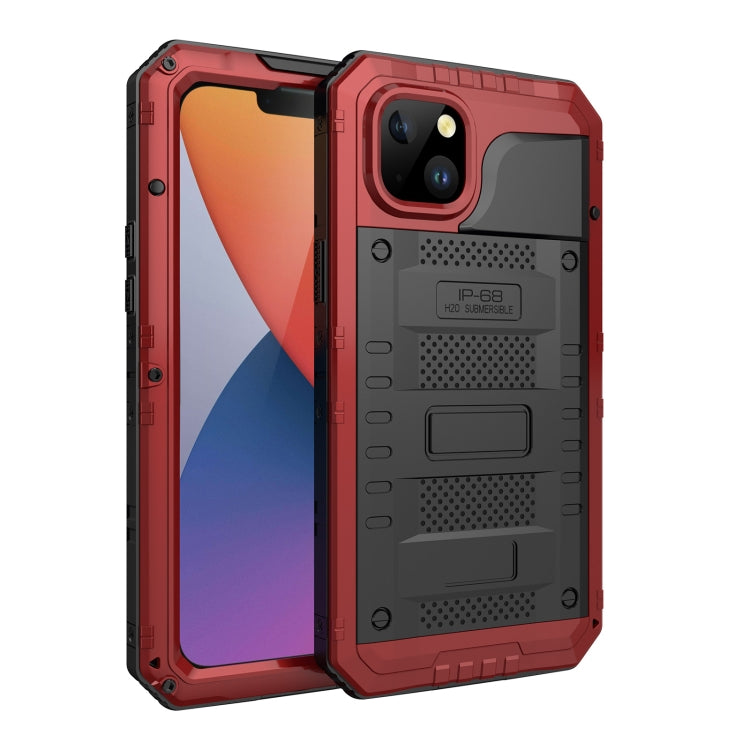 For iPhone 14 Plus Shockproof Waterproof Dustproof Metal + Silicone Phone Case