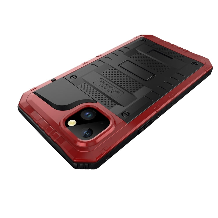 For iPhone 14 Plus Shockproof Waterproof Dustproof Metal + Silicone Phone Case