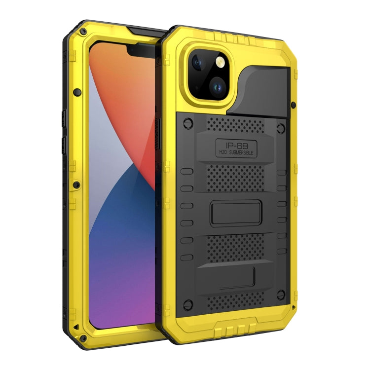 For iPhone 14 Plus Shockproof Waterproof Dustproof Metal + Silicone Phone Case