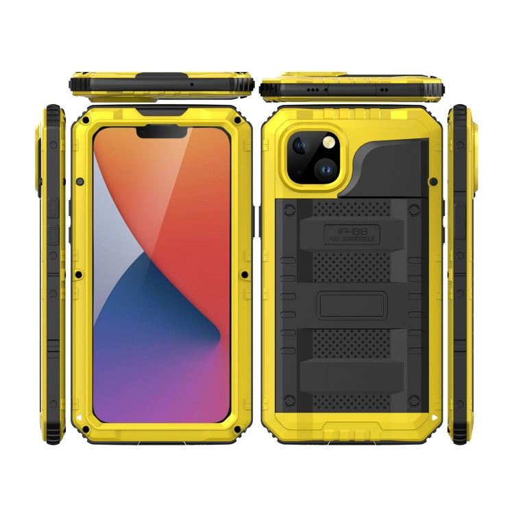 For iPhone 14 Plus Shockproof Waterproof Dustproof Metal + Silicone Phone Case