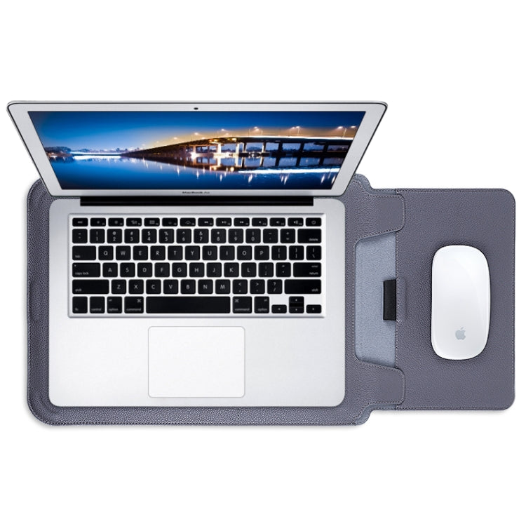 For MacBook 15 / 16 inch PU Leather 4 in 1 Laptop Bag with Functional Bracket