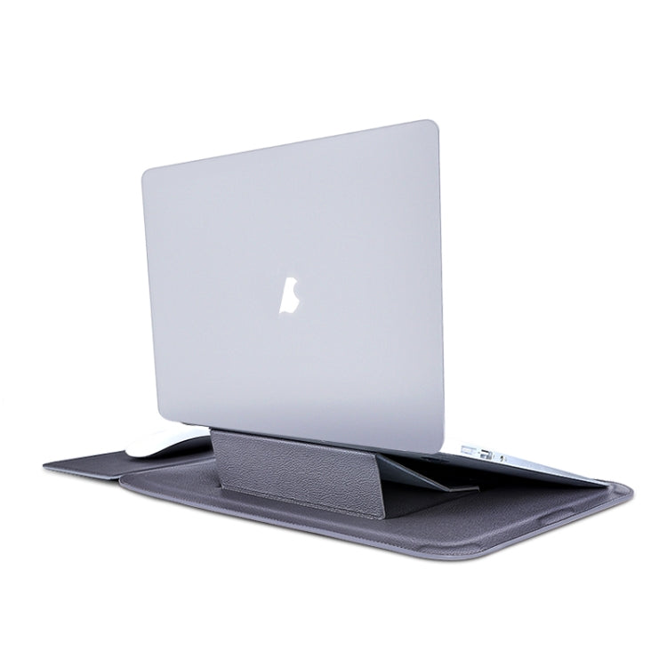 For MacBook 15 / 16 inch PU Leather 4 in 1 Laptop Bag with Functional Bracket