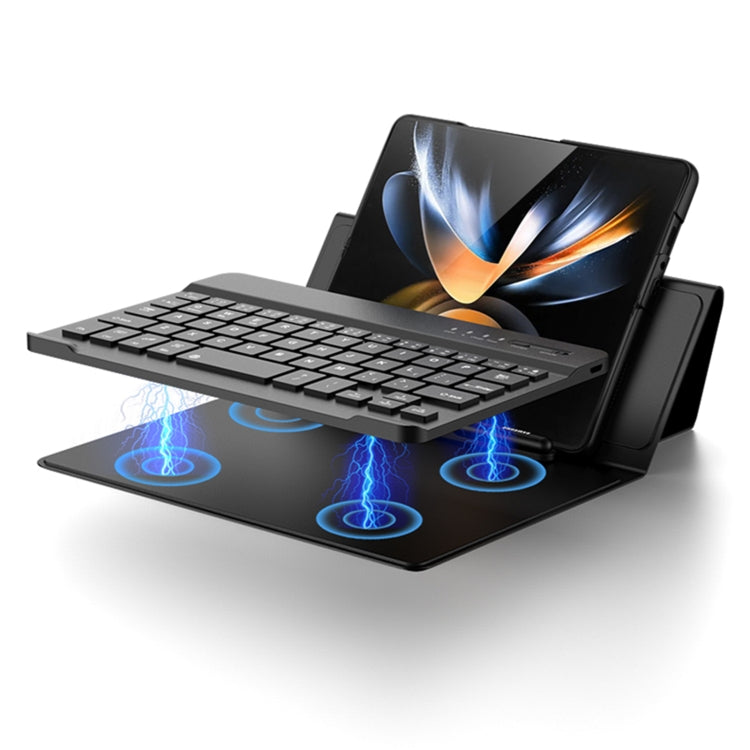 For Samsung Galaxy Z Fold3 5G / Fold4 5G / Mate X2 / Mate XS 2 GKK Magnetic Folding Bluetooth Keyboard Leather Case