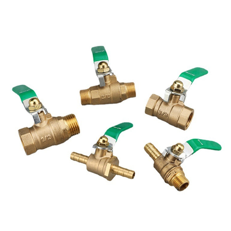 LAIZE Pneumatic Hose Connector Thickened Brass Ball Valve, Size:Double Inside 3 Point 3/8 inch